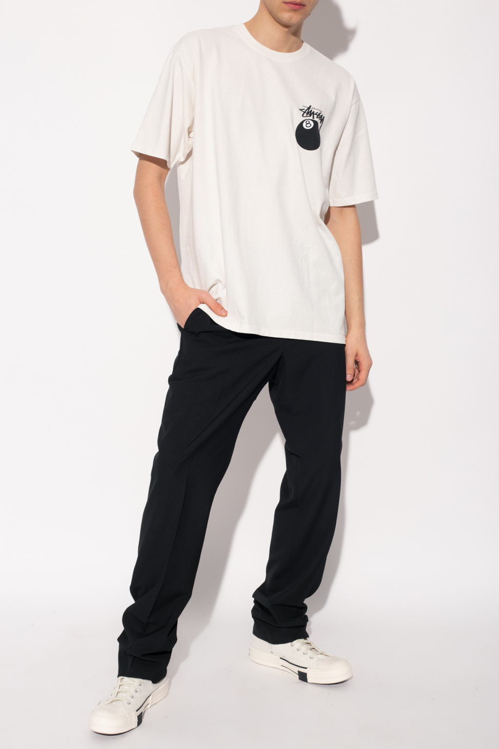 shirt with logo Stussy - White T - SchaferandweinerShops BF